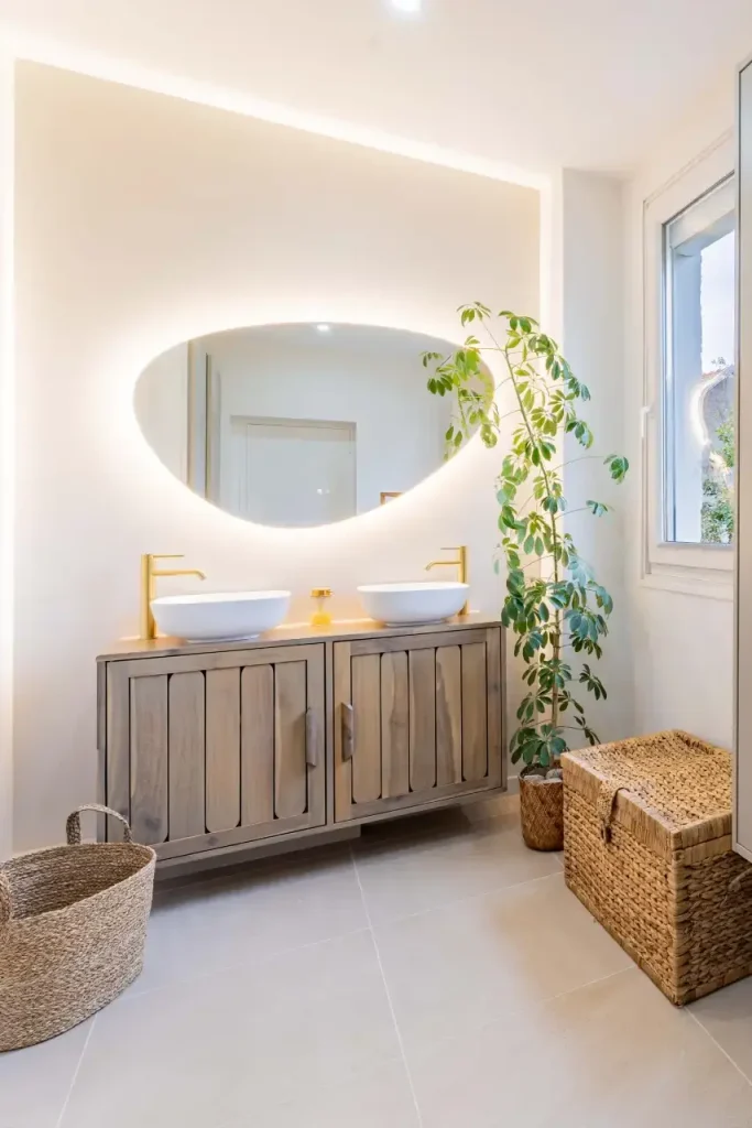 Décoration salle de bain ambiance naturelle