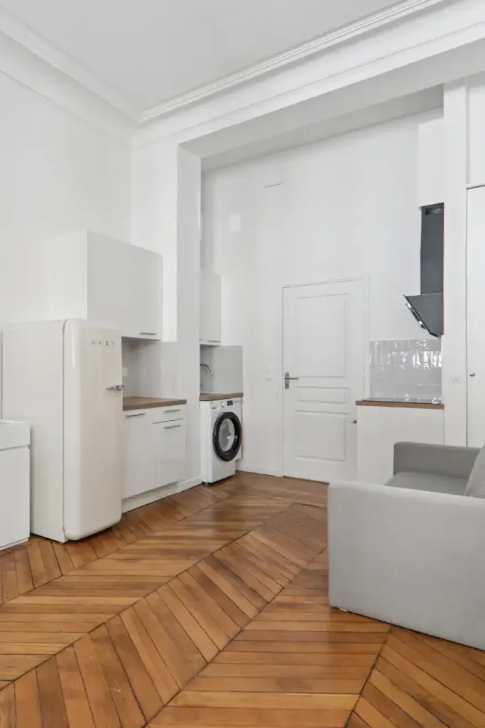 Studio Paris 16 avec cheminée parisienne